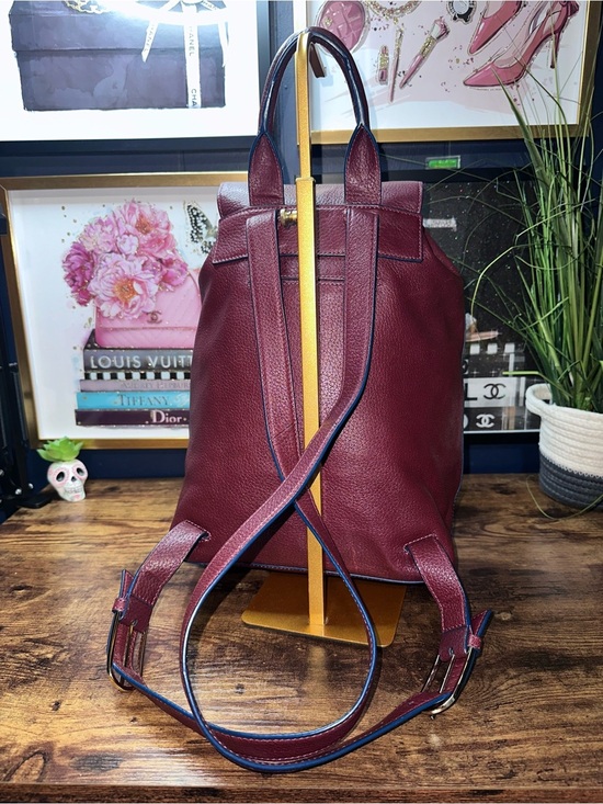 Tory Burch Marion Leather Backpack Burgundy/Oxblood main image 12